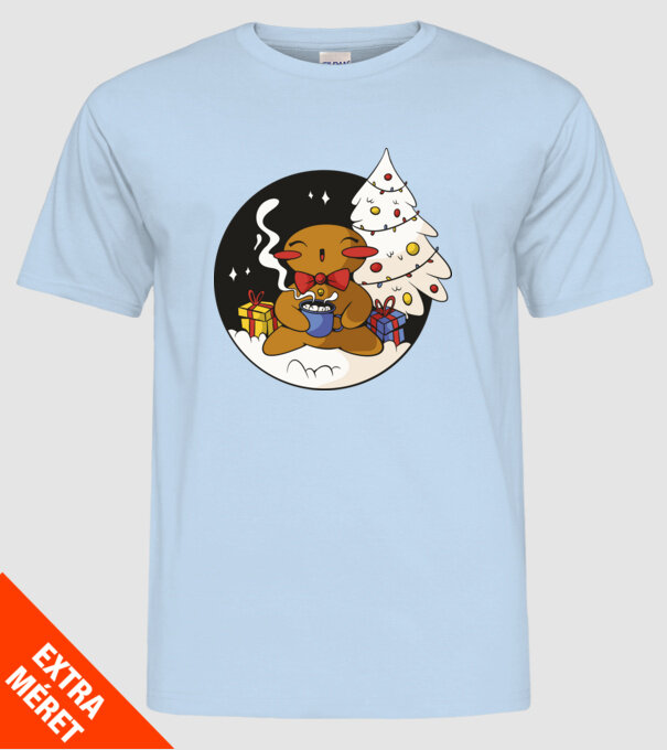 Turtă dulce de Crăciun model albastru deschis pe tricou