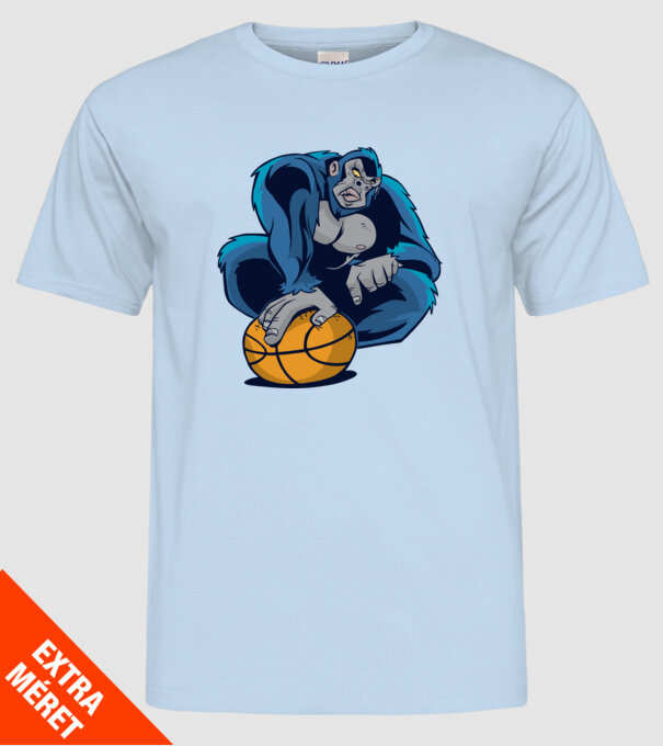 Gorilă Baschet model albastru deschis pe tricou