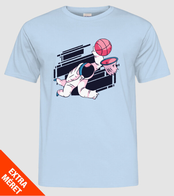 Astronaut Baschetbalist model albastru deschis pe tricou