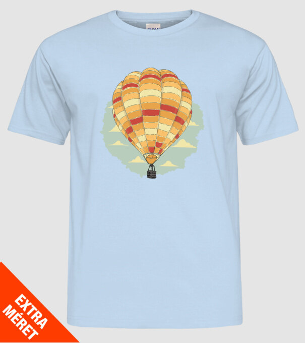 Aerostat model albastru deschis pe tricou