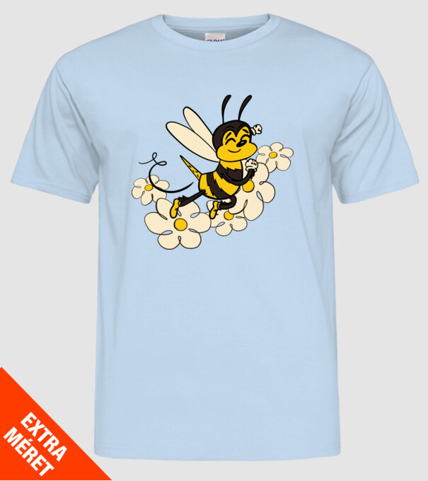Albină Floare model albastru deschis pe tricou
