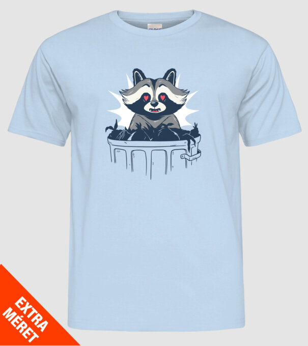 Raton model albastru deschis pe tricou