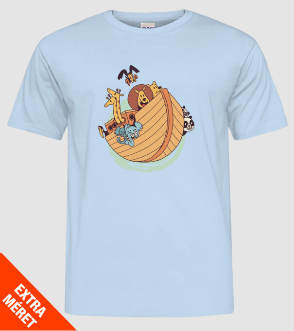 Arca lui Noe model albastru deschis pe tricou