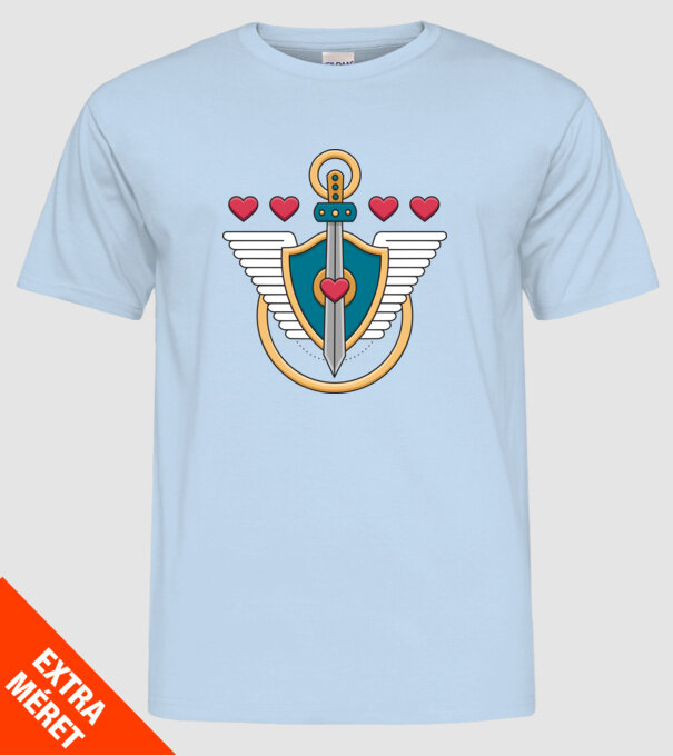 Scut - Gamer model albastru deschis pe tricou