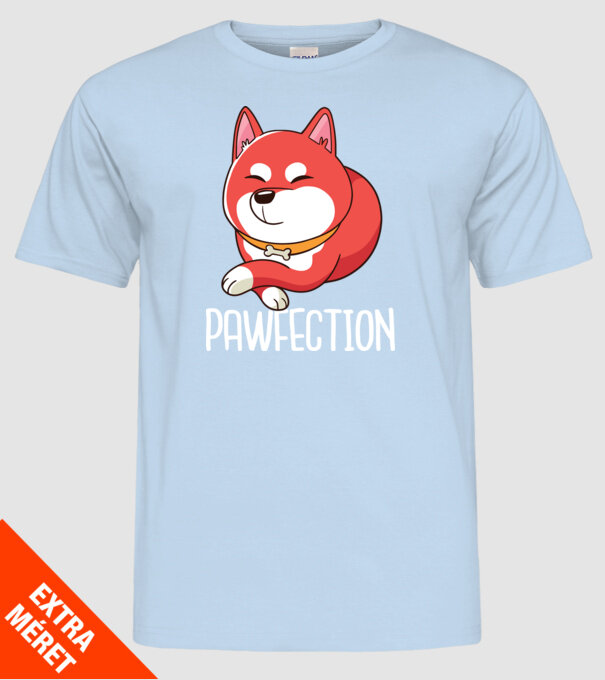 Pawfection Shiba Perfect model albastru deschis pe tricou