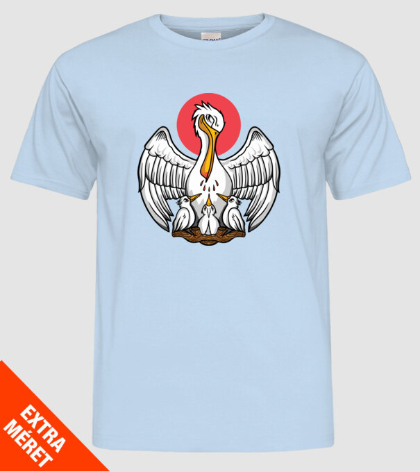 Familie Pelican model albastru deschis pe tricou