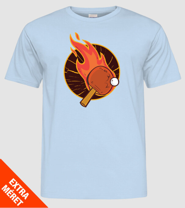 Paletă de ping-pong model albastru deschis pe tricou
