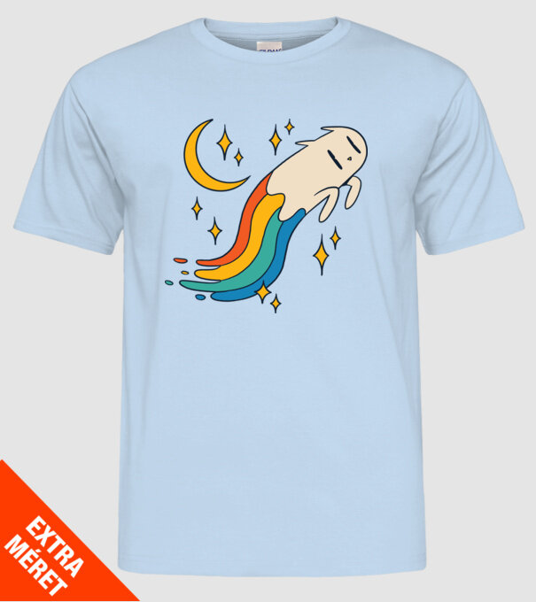 Pisoi zburător model albastru deschis pe tricou