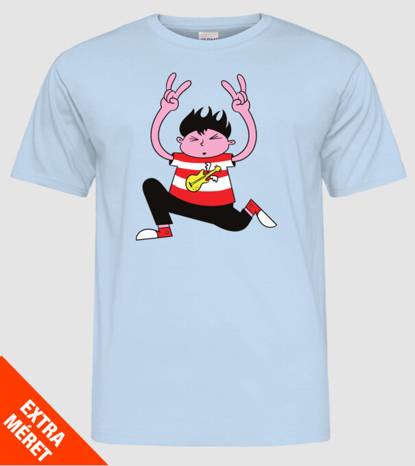 Băiat Rocker model albastru deschis pe tricou