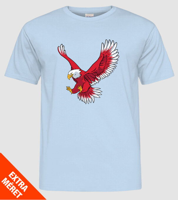 Vultur model albastru deschis pe tricou