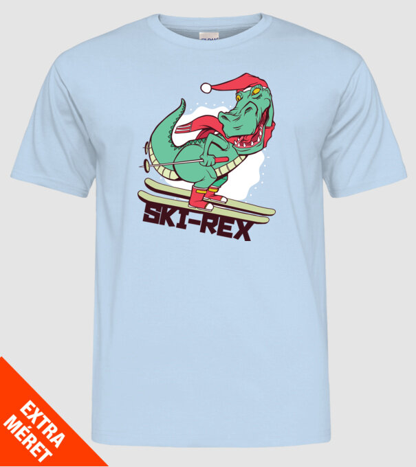 Ski Rex model albastru deschis pe tricou