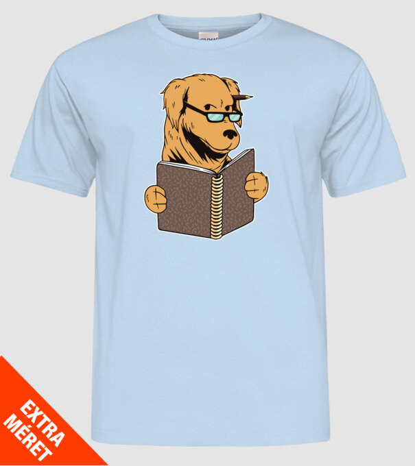 Câine Studiind model albastru deschis pe tricou