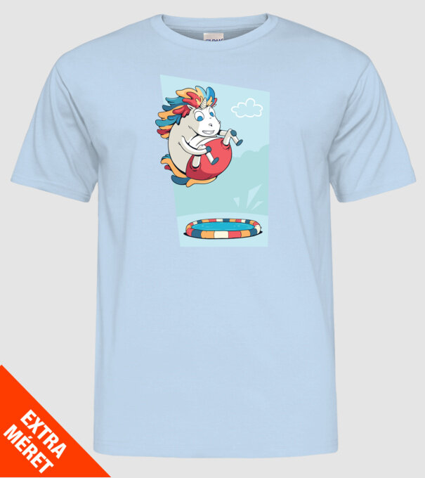 Bombă Unicorn model albastru deschis pe tricou