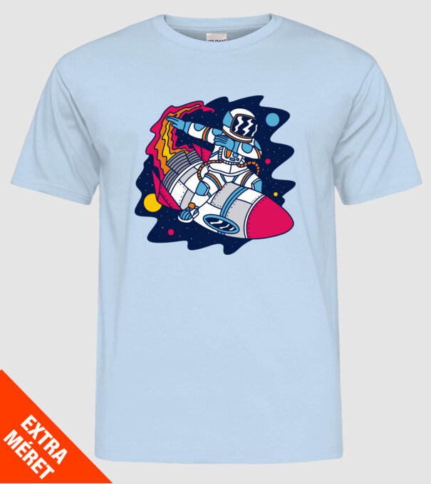 Astronaut DAB model albastru deschis pe tricou