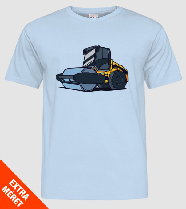 Rulou compresor model albastru deschis pe tricou