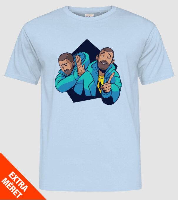 Tricou Meme amuzant model albastru deschis pe tricou