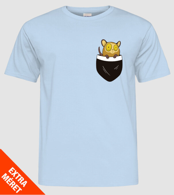 Maki de buzunar model albastru deschis pe tricou