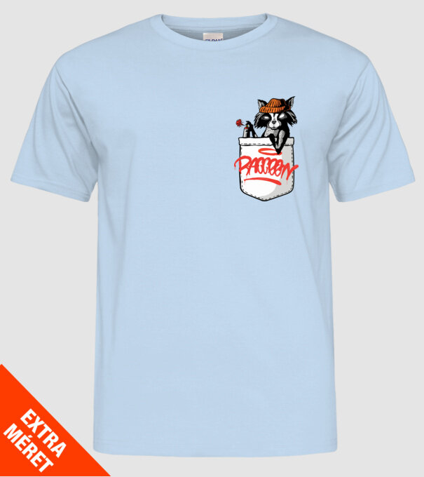 Raton de buzunar model albastru deschis pe tricou