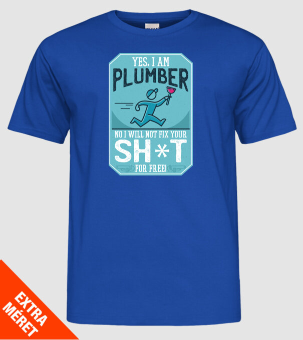 Da, sunt instalator model albastru regal pe tricou