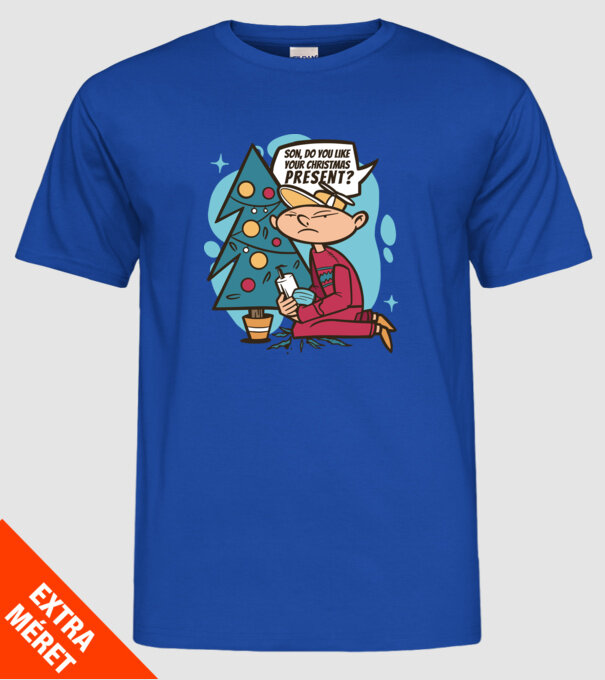 Cadouri de Crăciun model albastru regal pe tricou