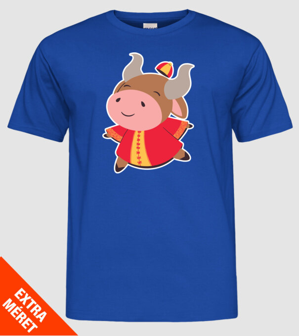 Anul chinezesc - Anul Bivolului model albastru regal pe tricou