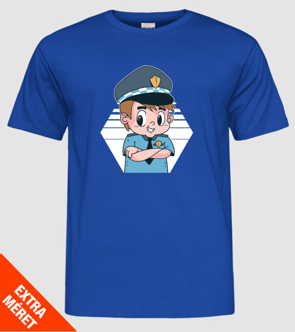 Polițist Copil model albastru regal pe tricou