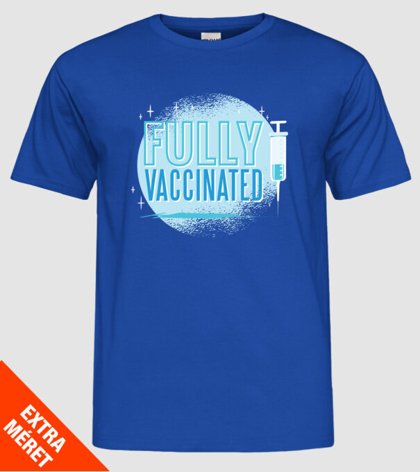 Complet vaccinat model albastru regal pe tricou