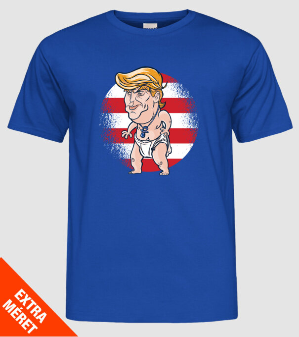 Trump Baby tricou amuzant model albastru regal pe tricou