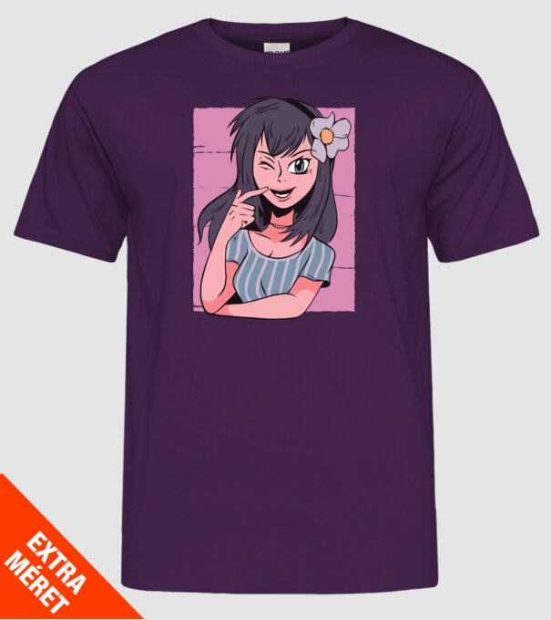 Fată Anime model mov pe tricou