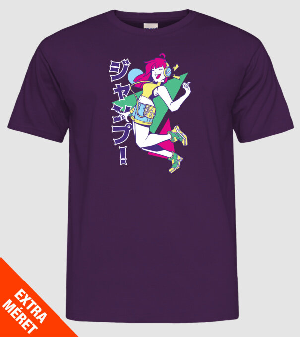 Anime fată retro model mov pe tricou