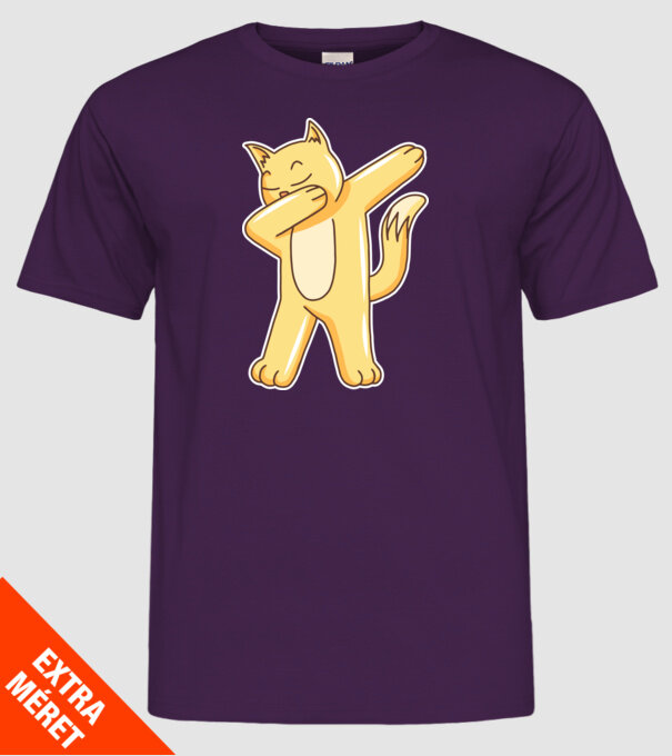Pisică DAB model mov pe tricou