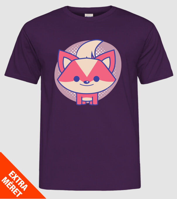 Vulpe drăguță model mov pe tricou