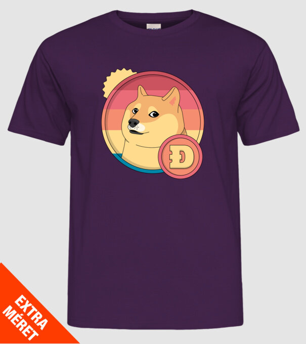 Doge Coin model mov pe tricou