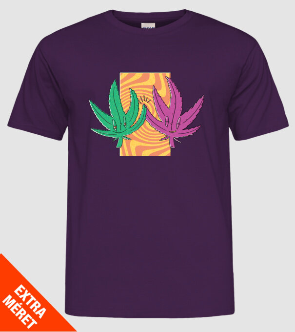 Frunze marijuana salut model mov pe tricou