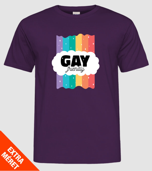 Gay friendly model mov pe tricou