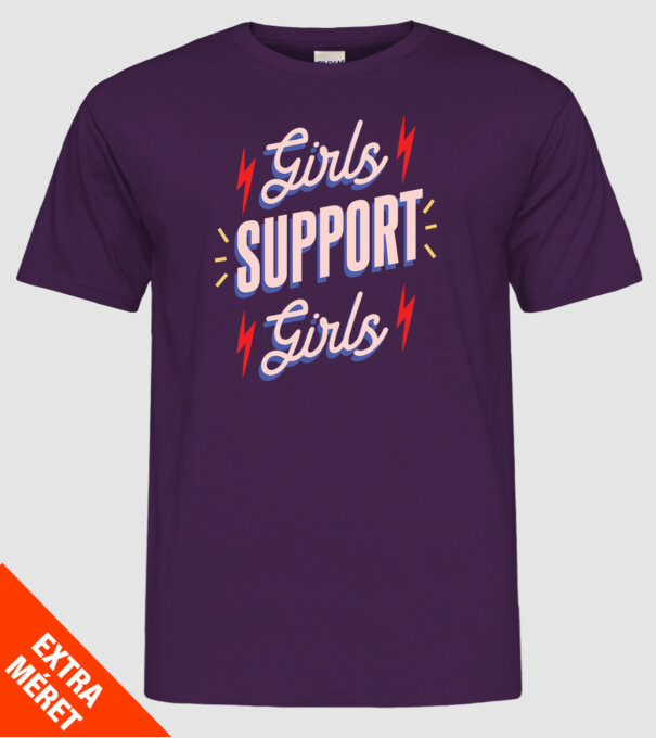 Girls Support Girls Ziua Femeii model mov pe tricou