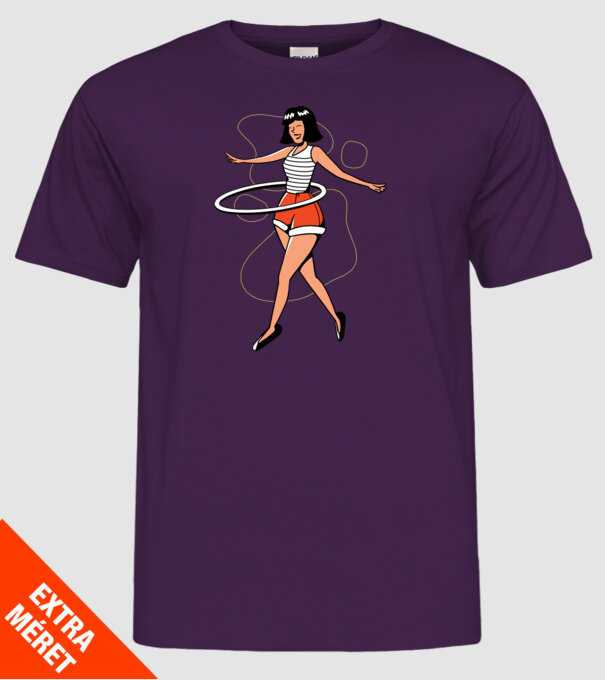 Cerc hula-hoop model mov pe tricou