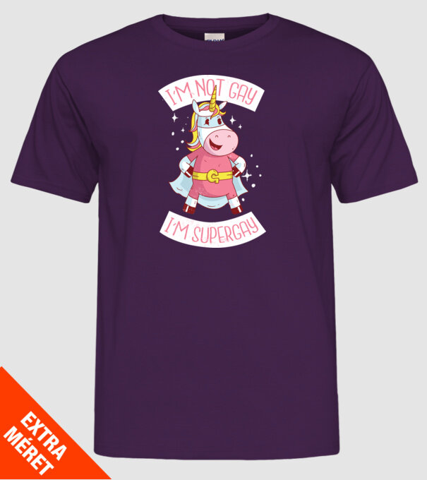 'I''m not gay i''m supergay' model mov pe tricou