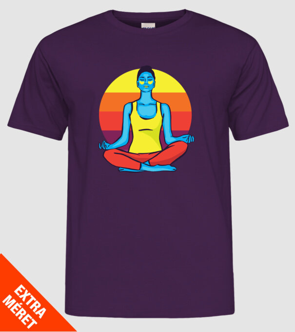Yoga Meditație Retro model mov pe tricou