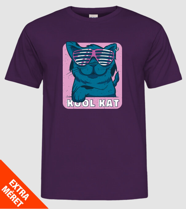 Kool Cat - Pisică Cool model mov pe tricou