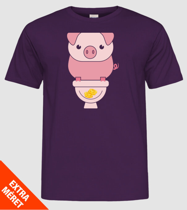 Little Pig model mov pe tricou