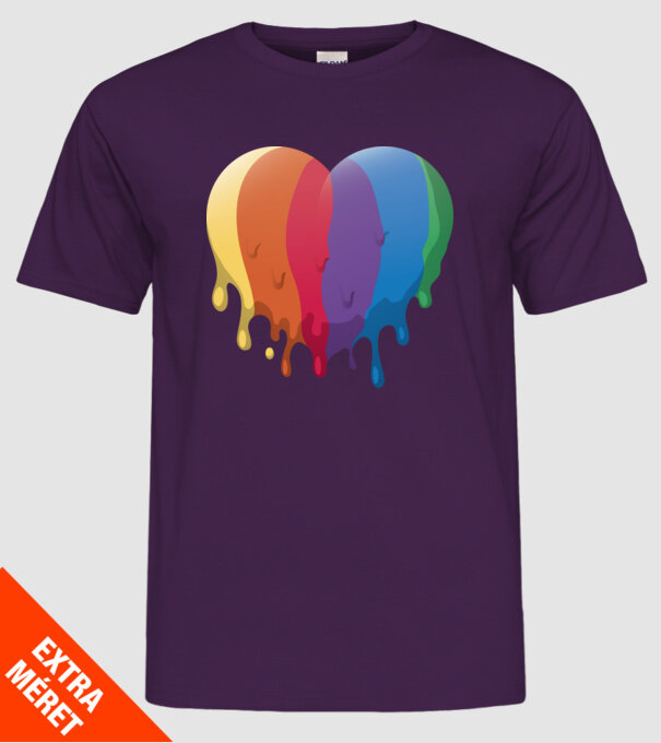 LGBTQ Inimă model mov pe tricou