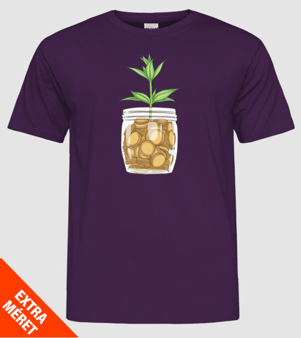 Plantă pușculiță porcușor model mov pe tricou