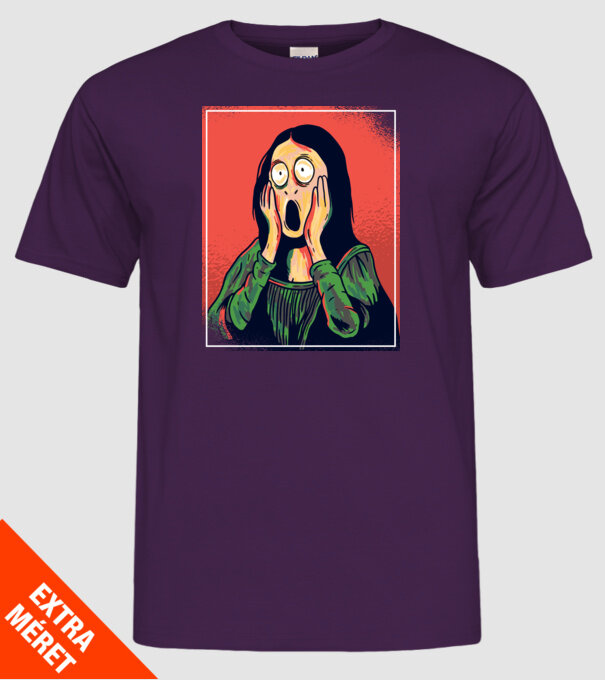 Mona Lisa țipăt model mov pe tricou