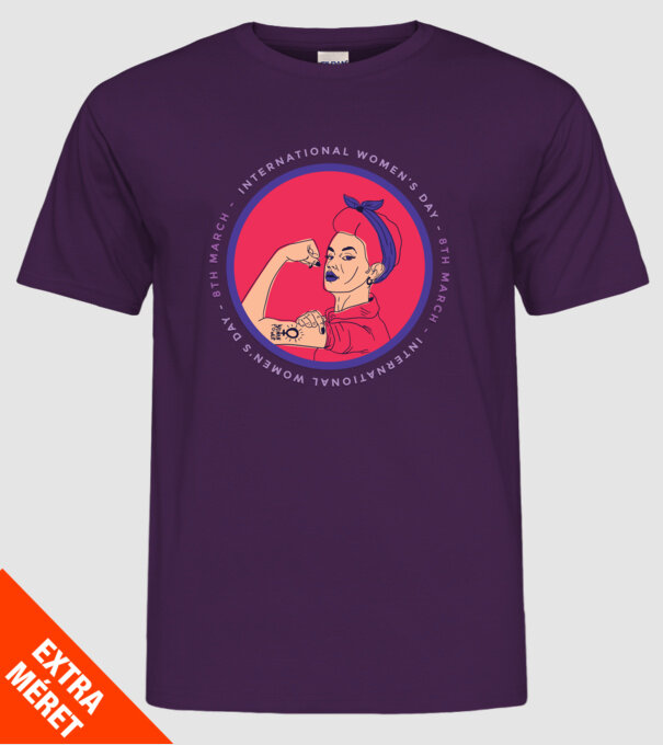 Ziua Internațională a Femeii 8 martie model mov pe tricou