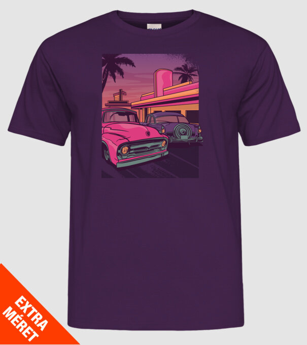 Old school California model mov pe tricou