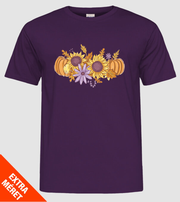 Scena de toamnă Halloween model mov pe tricou