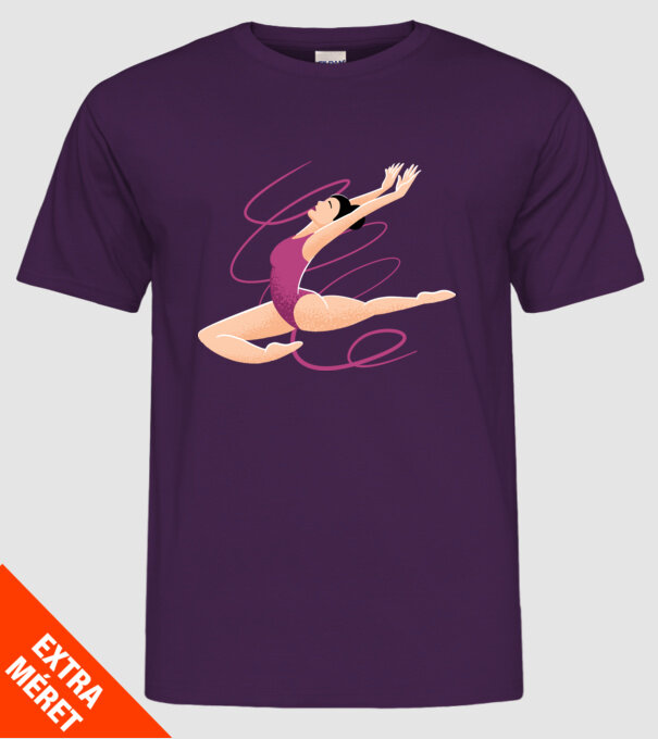 Gimnastică ritmică model mov pe tricou