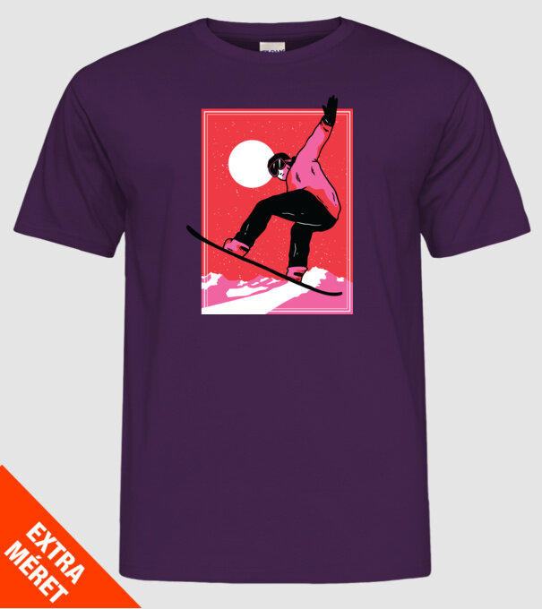 Snowboard poster model mov pe tricou