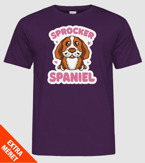 Sprocker Spaniel model mov pe tricou